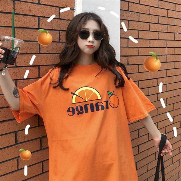

lazy style short-sleeved t-shirt women's ins fashion 2020 red harajuku all-match loose student lazy style short-sleeved t-shirt women&#, White