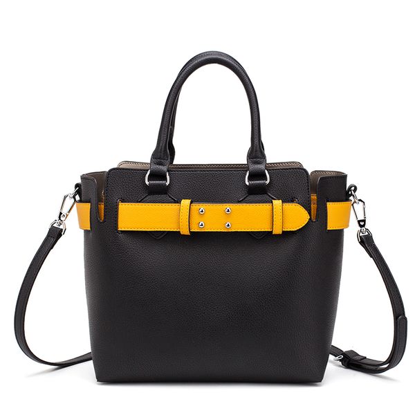 

miyaco handbag women handle bags casual soft leather bucket bags ladies hand bags designer handbags with belt t200404
