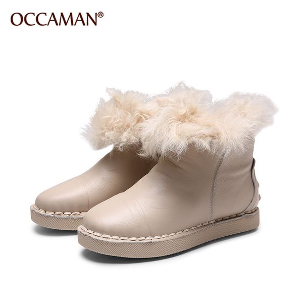 

selling platform winter shoes female warm ankle snow boots with thick fur heels botas mujer 14033, Black