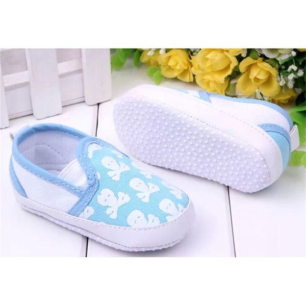 

новая детская обувь синий унисекс нескользящей холст 0-12 месяцев 12см печать комфорт, Black