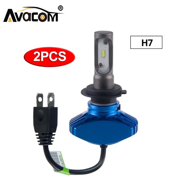 

avacom 2pcs h7 led mini car bulb auto headlights 12v 24v csp chip 8000lm 80w 6500k cold white automoblies motorcycle drl light