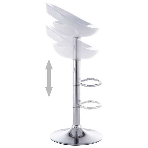 

bar stool 2 pcs. plastic white patio benches