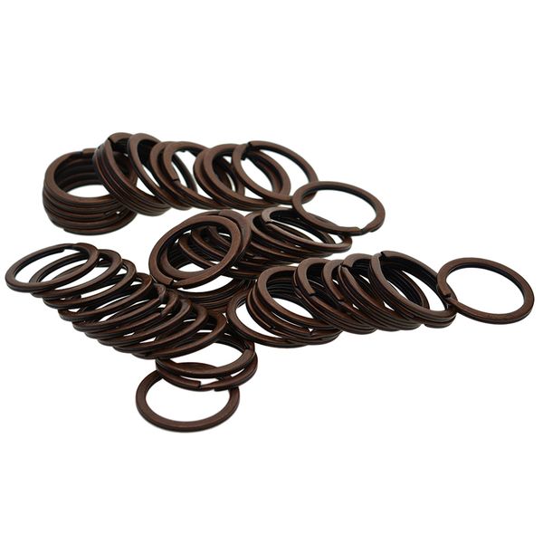 

50x 24/32mm dia. metal flat split key chain ring for home car key attachment