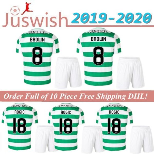 

19 20 mcgregor griffiths mmen kit soccer jerseys new celtic sinclair forrest brown rogic christie home football shirts set, Black