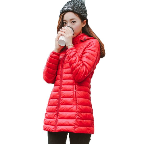 

красный цвет хлопка пальто плюс размер 5xl женщин средней длины зимы тонкий с капюшоном хлопок-проложенный одежда мода дамы теплый пиджаки, Tan;black