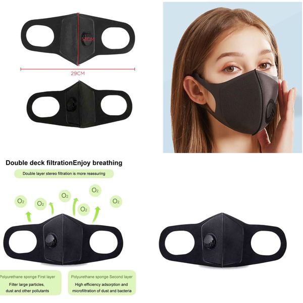 

masque anti pollution n95 pm2.5 mask dust respirator washable reusable masks with 2 pcs filter mouth