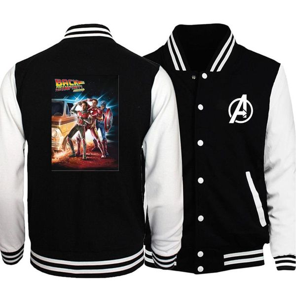 

marvel jackets funny back for the infinity stones baseball jacket men autumn plus size casual sportswear streetwear, Black;brown