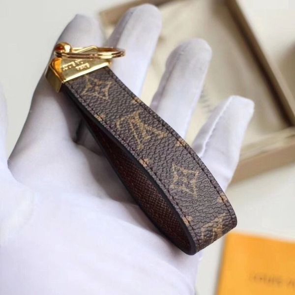 

high qualtiy leahter keychain key chain & key ring design porte clef gift men womens car bag keychain with box rt11a, Silver