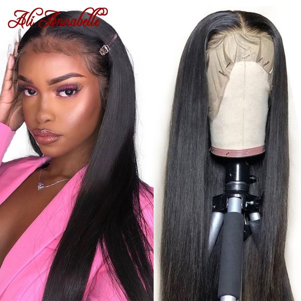 

перуанский фронта шнурка человеческих волос парики для женщин remy волос прямой парик с ребенком волос natural hairline полный конец, Black