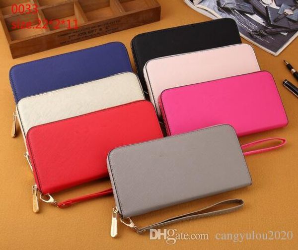 

7 цветов лучшие продажи новая мода женская один кошелек на молнии классический дизайнер женщины pu кожаная сумка высочайшее качество леди дл, Red;black