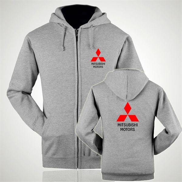 

zipper hoodies mitsubishi logo printed zipper hoodie fleece long sleeve jacket sweatshirt, Black