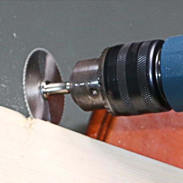 

5x hss circular wood cutting saw blade discs + 2x mandrel drill for rotary tool hand tools woodworking accessories#es