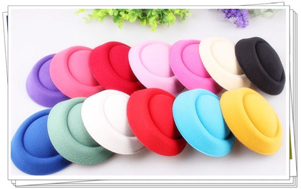 

5.2"(13 cm) 13 color mini fascinator hats wedding party hats glitter diy hair accessories 24pieces/lot ing