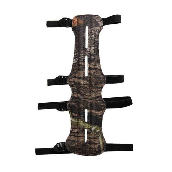 

hobbylane archery arm guard for bow hunting leather arm hand protector bracer glove adjustable protective gear, Black;gray