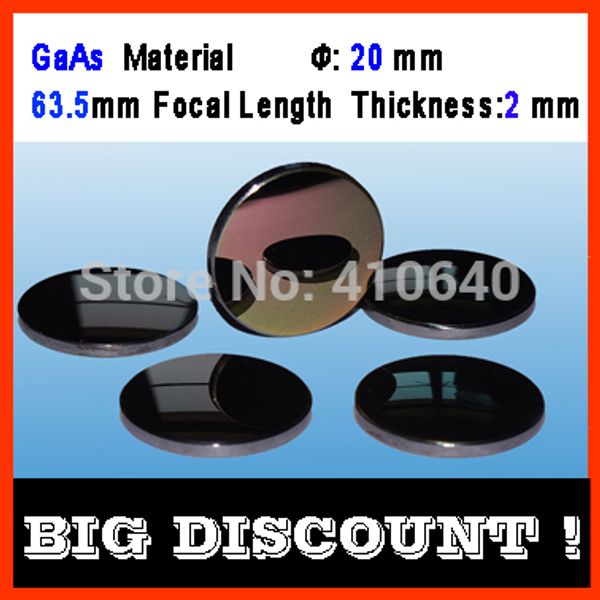 

1 piece focus len gaas material diameter 20 mm focus length 63.5 mm thickness 2 mm co2 laser for laser engraver cutting machine