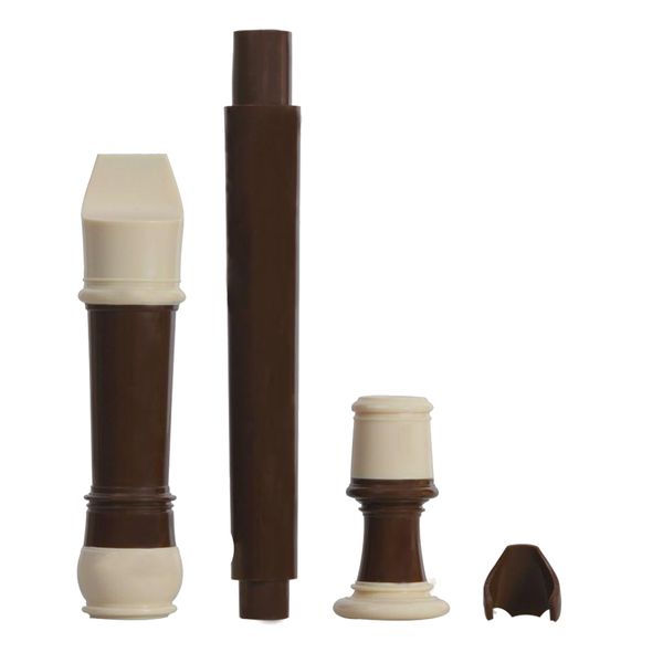 

baroque soprano recorder 8 holes with storage bag cleaning rod cloth, coffee color
