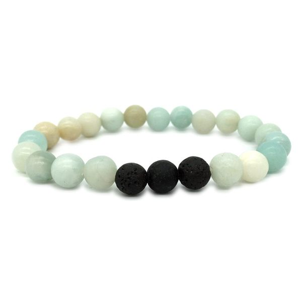 

natural black lava stone yogo bracelet diy aromatherapy essential oil diffuser bracelet for women men
