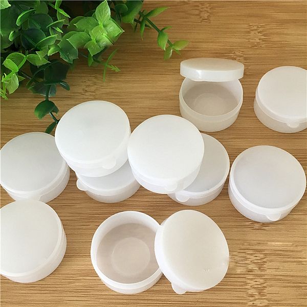 

10g small refillable bottles empty plastic cosmetic jar pot eyeshadow face cream container box white