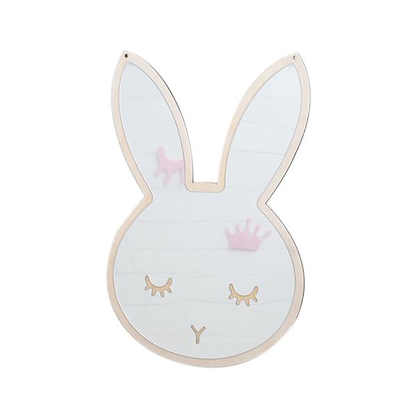 

children cartoon decorative mirror bathroom baby room wood acrylic mirror frame creative home art wall decorations