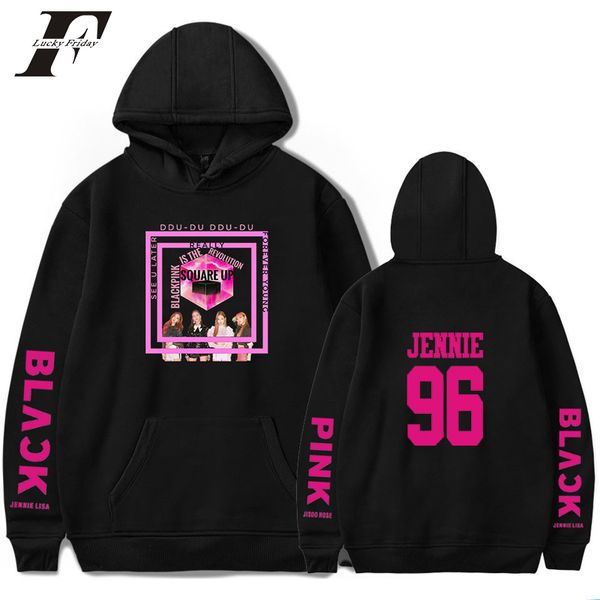 

bts hoodies blackpink kpop oversized hoodies sweatshirts women cotton long sleeve jennie black pink idol hip hop clothes