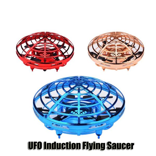 

2019 ufo gesture induction suspension aircraft smart flying saucer drone with led lights creative toy entertainment gift