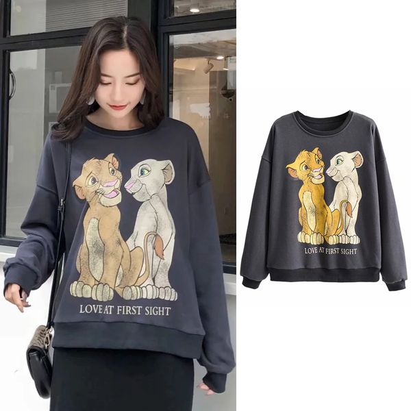 

kadin giyim aslan kral sick this caricature basque parrot 2019 sonbahar and jumper kazak streetwear kazak, Black