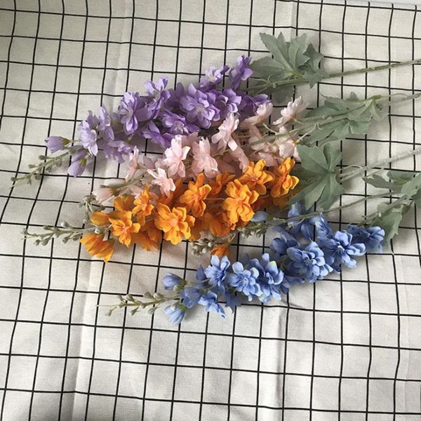 

the new 7 colors 2 flower head artificial flowers rod single branch silk flowers living home decoration l flower wall wedding decoration