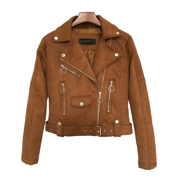 

women's motorcycle jacket flip fur autumn winter cool punk uniform coat european chic wild pu leather woman bomber jackets ls131, Black;brown