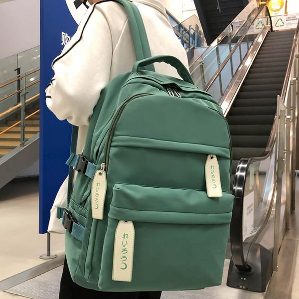 

women lapnylon backpacks cute student harajuku school bags girl kawaii backpack fashion female book bag buckle ladies