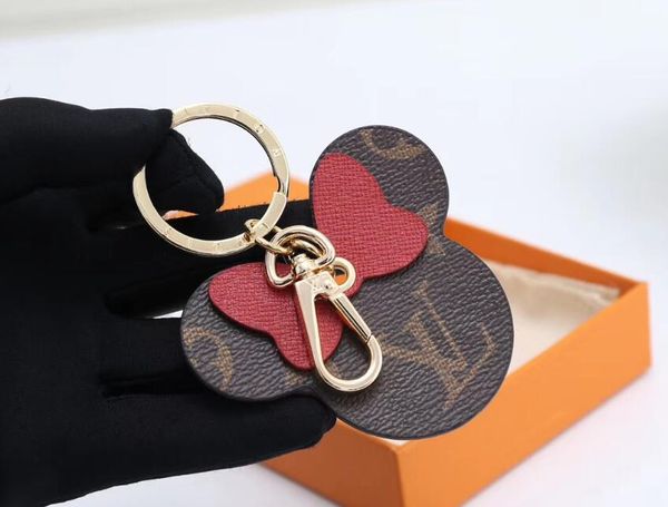 

luxury designer key chain keychain mickey fashion cute key ring holder wallet women bag charm keyring llavero gifts high quality