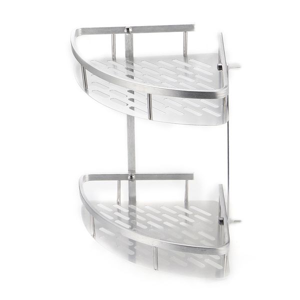 

2/3 tier aluminum storage rack organizer shower shelf basket bathroom shampoo holder storage kitchen bathroom hardware accessory