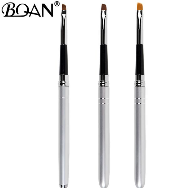 

nail art tools nail toolsnail brushes nail brush design 1pc #2#4#6#8#10 oblique head metal handle nylon hair nail gel brush for nail art, Yellow