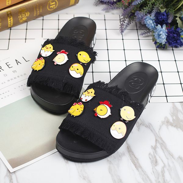 

new stylish flat slippers online bow tassel open-toed slip women's shoes flats open toe casual, Black