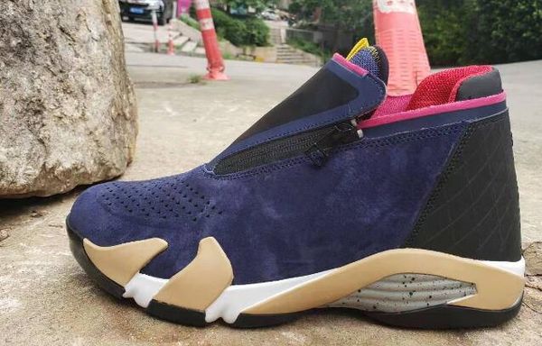 

2020 new arrival 14s blue black red meshes men leather wholesale outdoor shoes shoes size 40-47