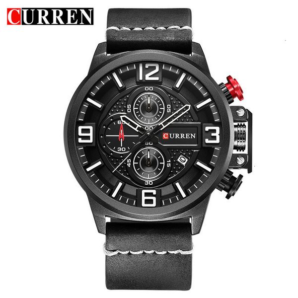 

waterproof leatherwear wrist diamond watch man business belt calendar automatic quartz casual men's sport watches men master wristwatch, Slivery;brown
