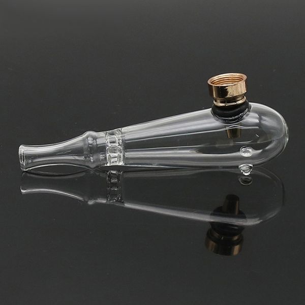 Mais novo Transparente Pyrex De Vidro Bong Cachimbo De Fumar Dolphin Forma Inovador Design Portátil Filtro De Malha De Metal de Alta Qualidade Bolo Quente