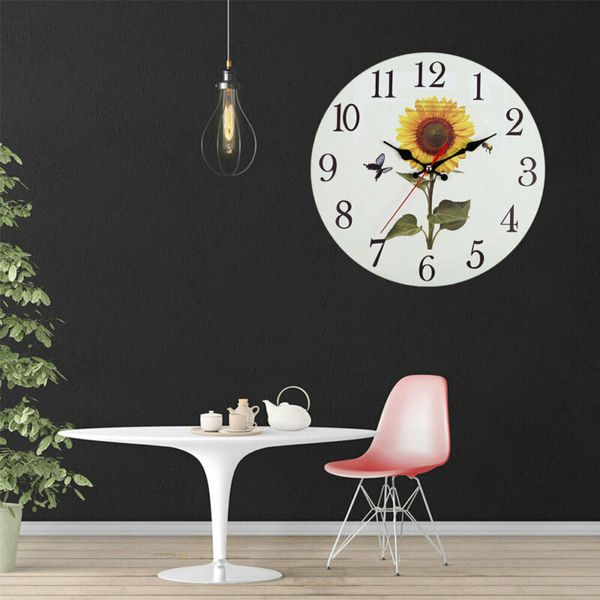 

2019 настенные часы часы кухня horloge office для дома 3d diy потертый цветочный шик декор кварцевая игла 30 см