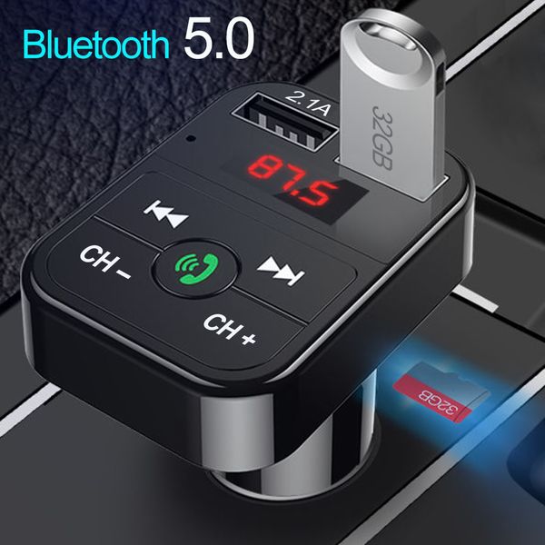 

car bluetooth 5.0 fm transmitter wireless handsaudio receiver auto mp3 player 3.1a dual usb fast charger car accessories