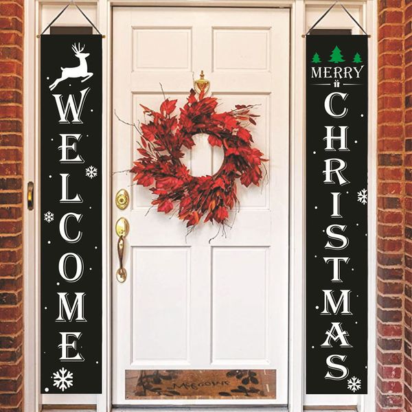

decorations oxford cloth drop hanging sign rectangle christmas banner ornaments door display festival garden party home holiday