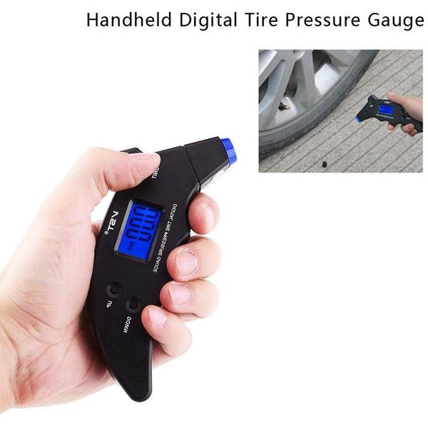 

digital pressure gauge backlight lcd tire manometer tester precise for car truck motorcycle bike