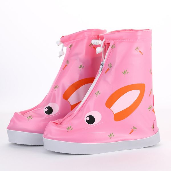 

child rainproof waterproof reusable rain shoes cover pvc protector student&children lovely rain cover for shoes accessories