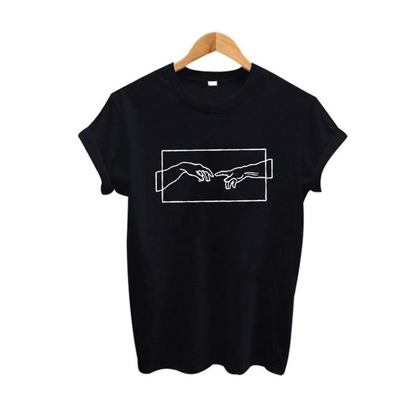 

womens fashion print t-shirt 2019 new tumblr clothing black white cotton t shirt aesthetic art harajuku graphic tee shirt