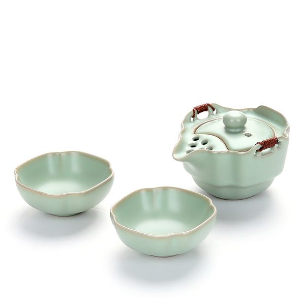 

tangpin ceramic teapot gaiwan tea cups portable travel tea set with travel bag teaware sets