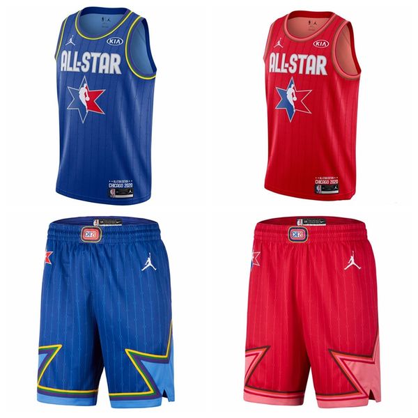 

men youth 77 doncic 23 james 3 davis 2 kawhi 21 embid jordan logo blue red 2020 nba all-star game swingman finished jersey, Blue;black