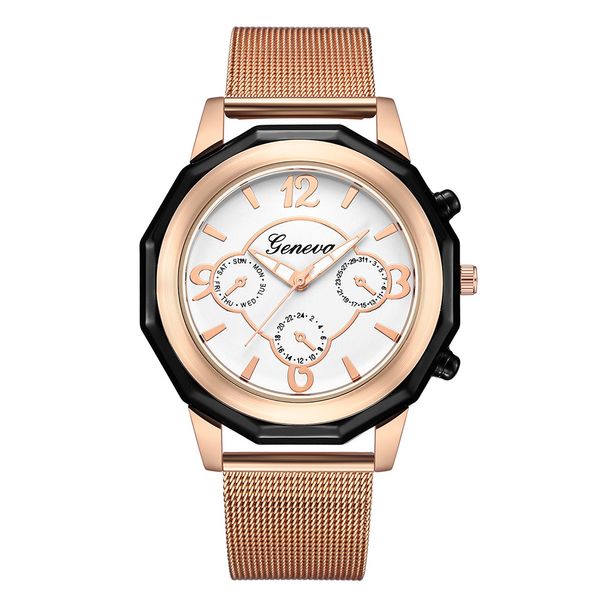 

women stainless steel watch analog quartz bracelet wrist watches gift women's watches luxury simple jam tangan wanita, Slivery;brown