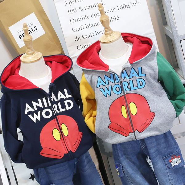 

взрыв модели 3-7 лет детского пальто весны модель мультфильм печатных мальчиков ребенок с капюшоном моды прилива детским пальто, Blue;gray