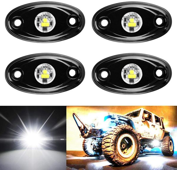 

6pods светодиодов рок свет комплект для джип atv внедорожник offroad грузовик лодка днища тропки зарева снаряжение underglow неоновые света