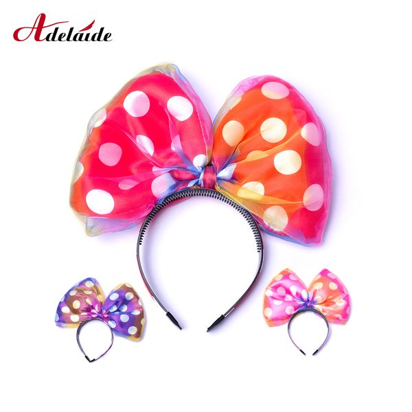 

cute christmas headbands 7 colour net yarn wave point big butterfly headband christmas hair accessories for girl birthday party