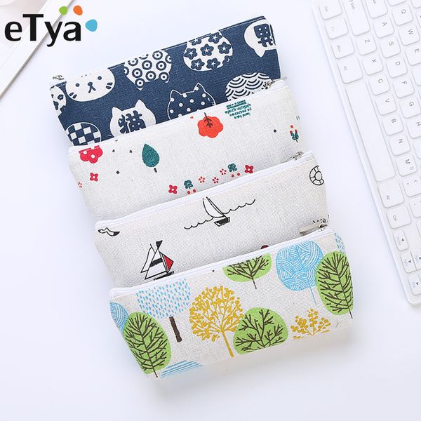 

etya 1pc women fashion small cosmetic bag kids female cute pencil case makeup brush bag beauty organizer toiletry bags pouch