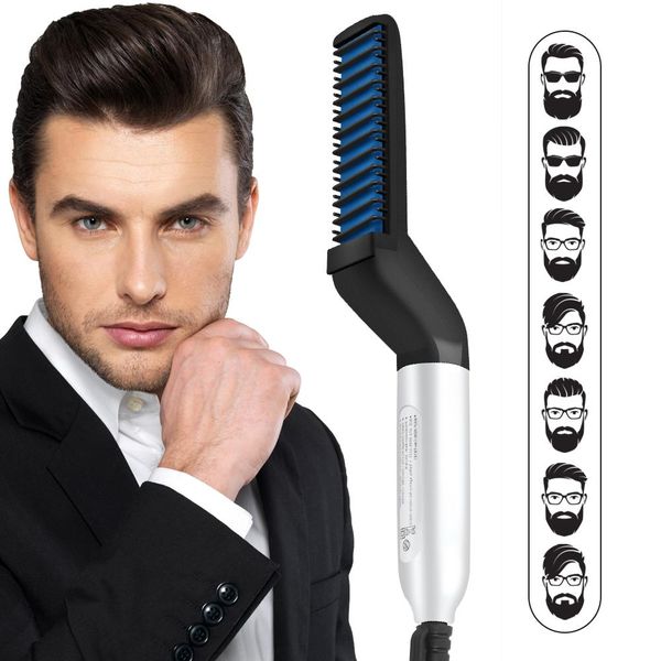 

beard straightener beard comb comb brush hair straighten straightening comb hair curler quick styler dropshipping link